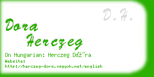 dora herczeg business card